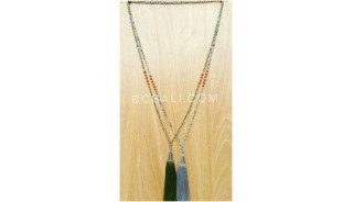 bronze cup silver exclusive tassels necklaces bead bali